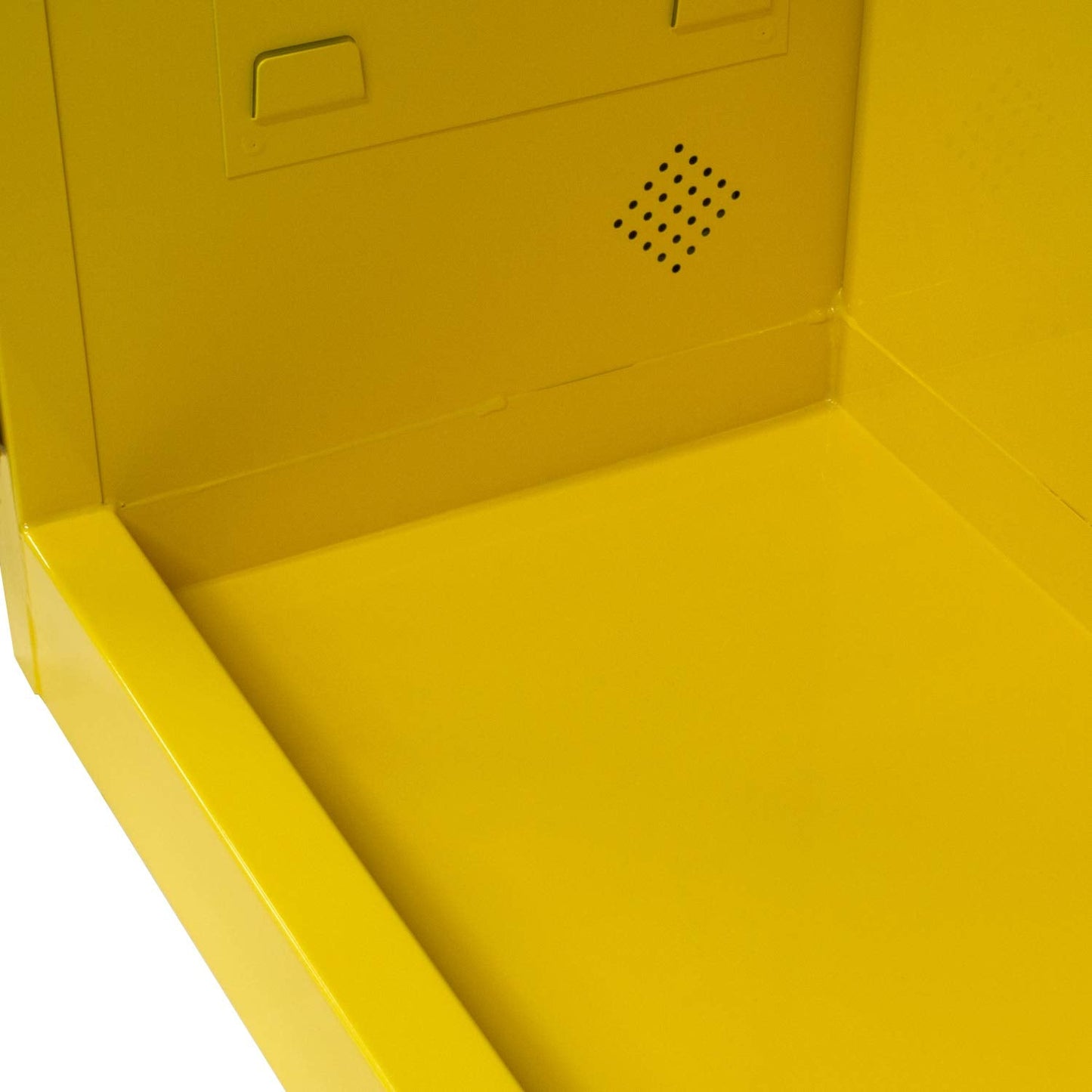Jamco 12 Gallon Under Counter Flammable Safety Cabinet, Steel Flammable Storage Cabinet with Lockable Manual Closing Doors, Non Forkliftable, 24-Inch x 22-Inch x 35-Inch, Yellow