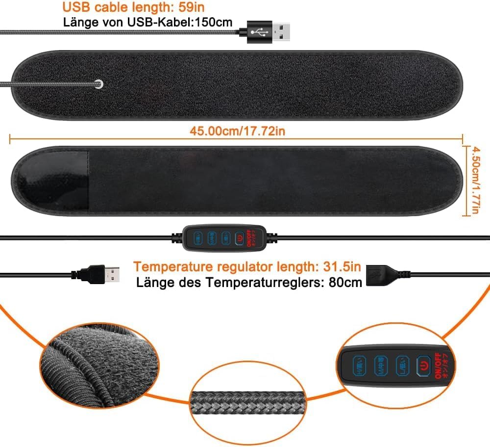 COOWOO USB Lens Heater Warmer Dew Heater Strip with Temperature Regulator for Universal Camera and Telescopes Lens