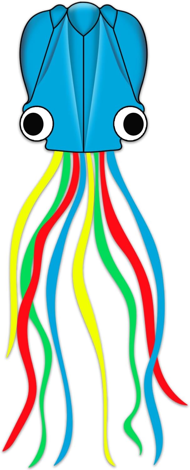 Xida Octopus Kite for Kids Ages 4-8, Professional Kites for Beginners and Adults, Easy to Fly Beach Kites for Boys and Girls, Long Colorful Tail with 200ft Line, Large Kite for Outdoor Family Games