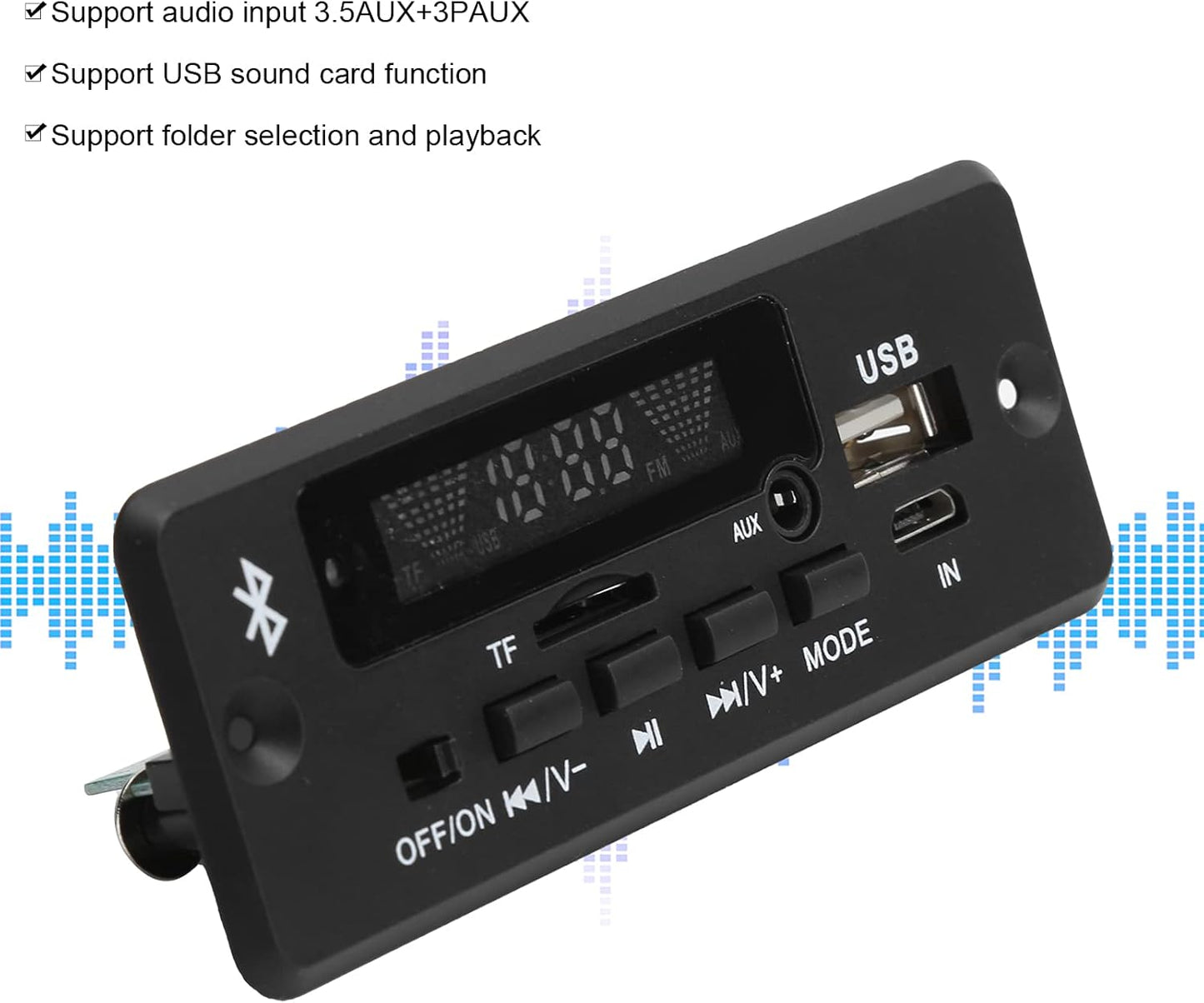 Archuu MP3 5.0 MP3 MP3 Bluetooth Decoding Board Module, Universal Bluetooth WAV Decoding Board Module Decoder Board