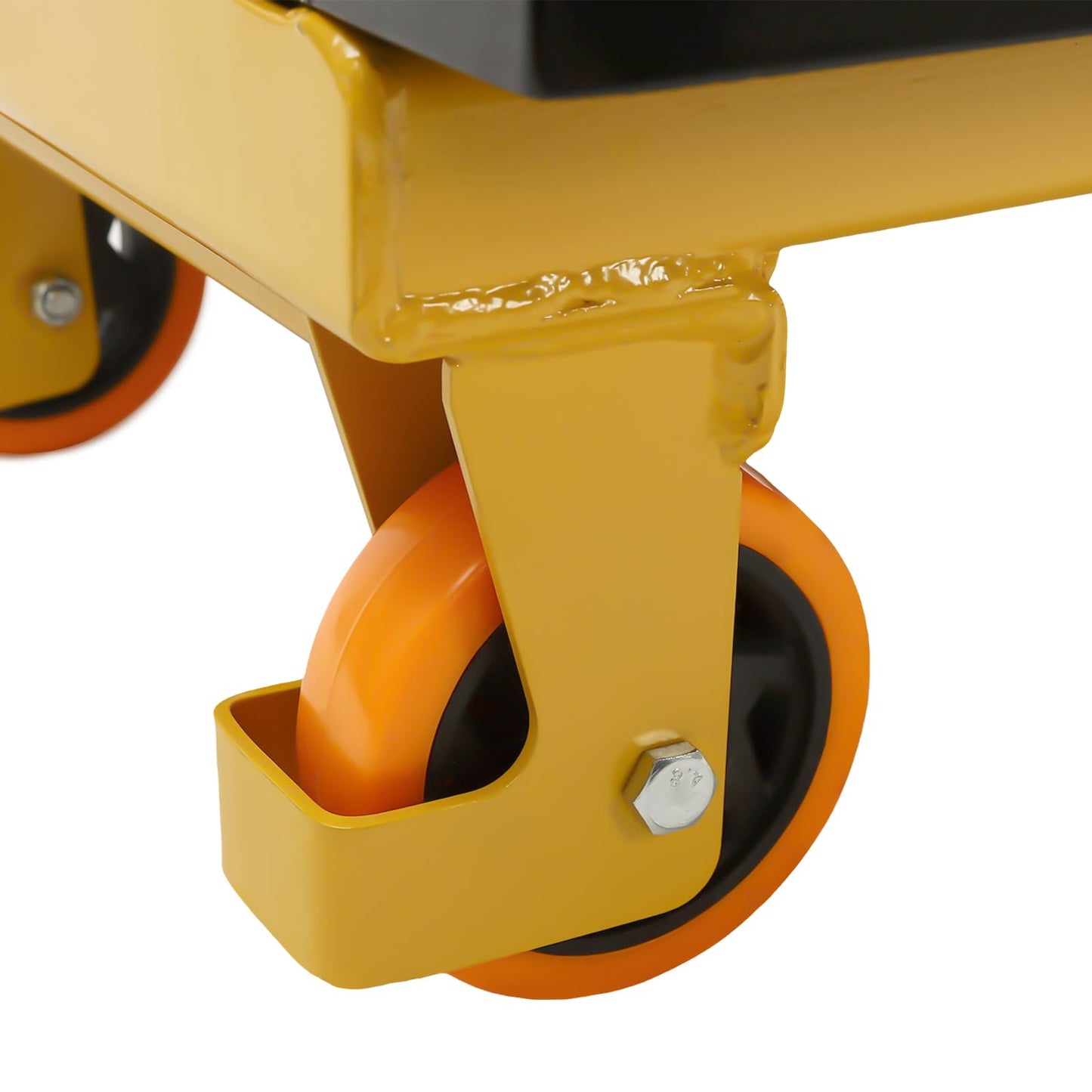 Single Scissor Lift Table, 500lbs Hydraulic Lift Table Cart 28.5" Lift Height Manual Hydraulic Scissor Cart Multi-Function Mobile Platform Cart with 4 Wheels for Material Handling and Transportation