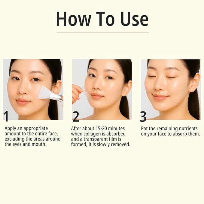 daymellow Rice Collagen Wrapping Mask 2.36 fl. oz / 70ml ??Korean Peel-Off Facial Mask with Hydrolyzed Collagen, Hydrating & Firming, Overnight Gentle Pore Tightening for Glowing Glass Skin