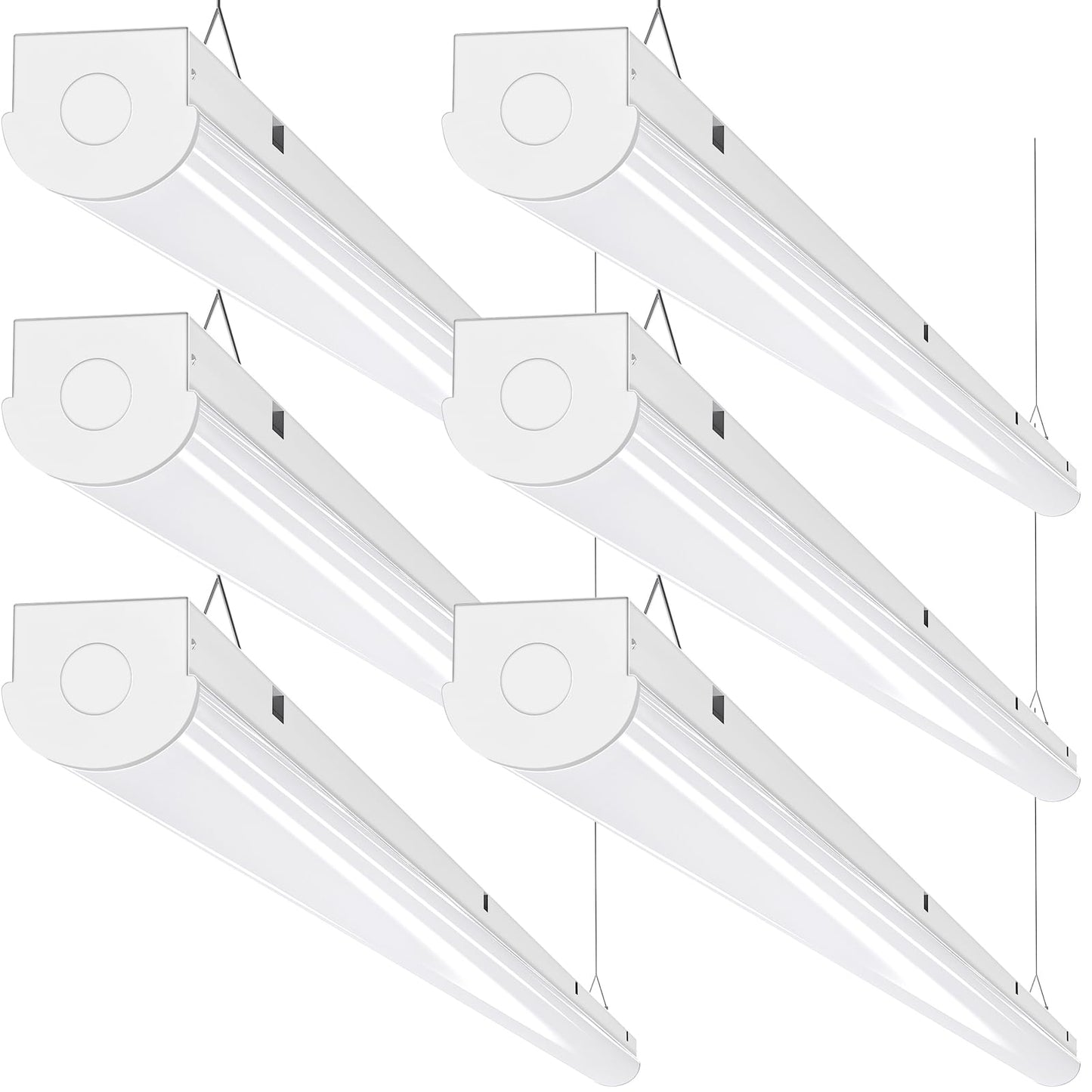 ANTLUX 8FT LED Shop Lights 110W Strip Lights [6-lamp T8 Fluorescent Equiv.], 12000LM, 5000K, Compact Commercial 8 Foot Light Fixtures for Warehouse, Garage, Energy Saving up to 4000W/5 Years, 6 Pack