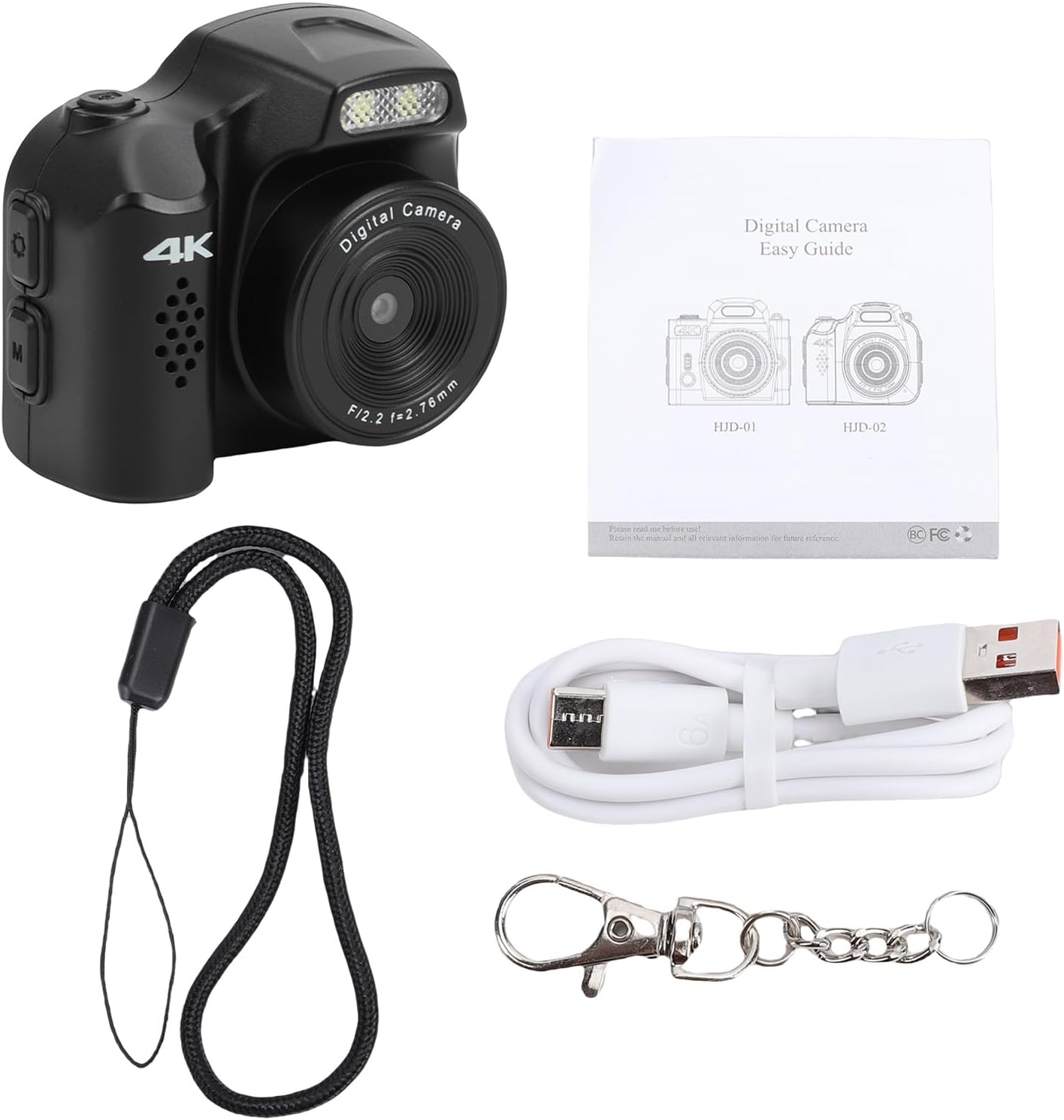 XUMIUZIY 4K 64MP 1.54 Inch 28 Keychain Camera, Retro Thumb Camera with Screen, Compact Small Digital with Filters Built