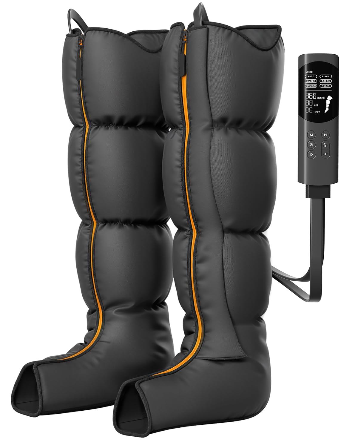 DEKEMASTER Air Compression Leg Massager for Circulation and Pain Relief, Professional Full Leg Compression Boots for Massage Therapy with Adjustable 6 Modes 9 Intensities, Recovery Boots for Women Men