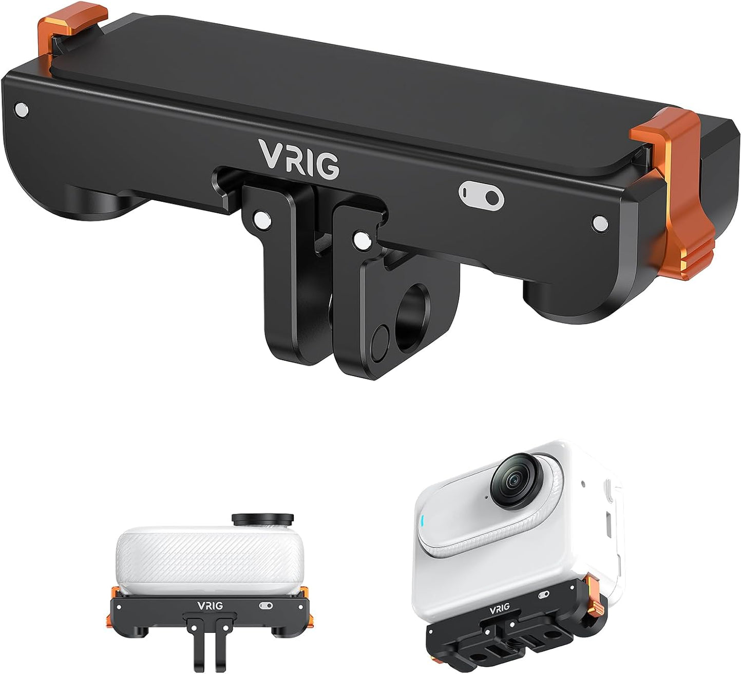 VRIG 360 3 3S, AC-39 1/4" 2-Prong Magnetic Quick Release Mount for Insta GO / GO Action Camera Adapter Vlogging