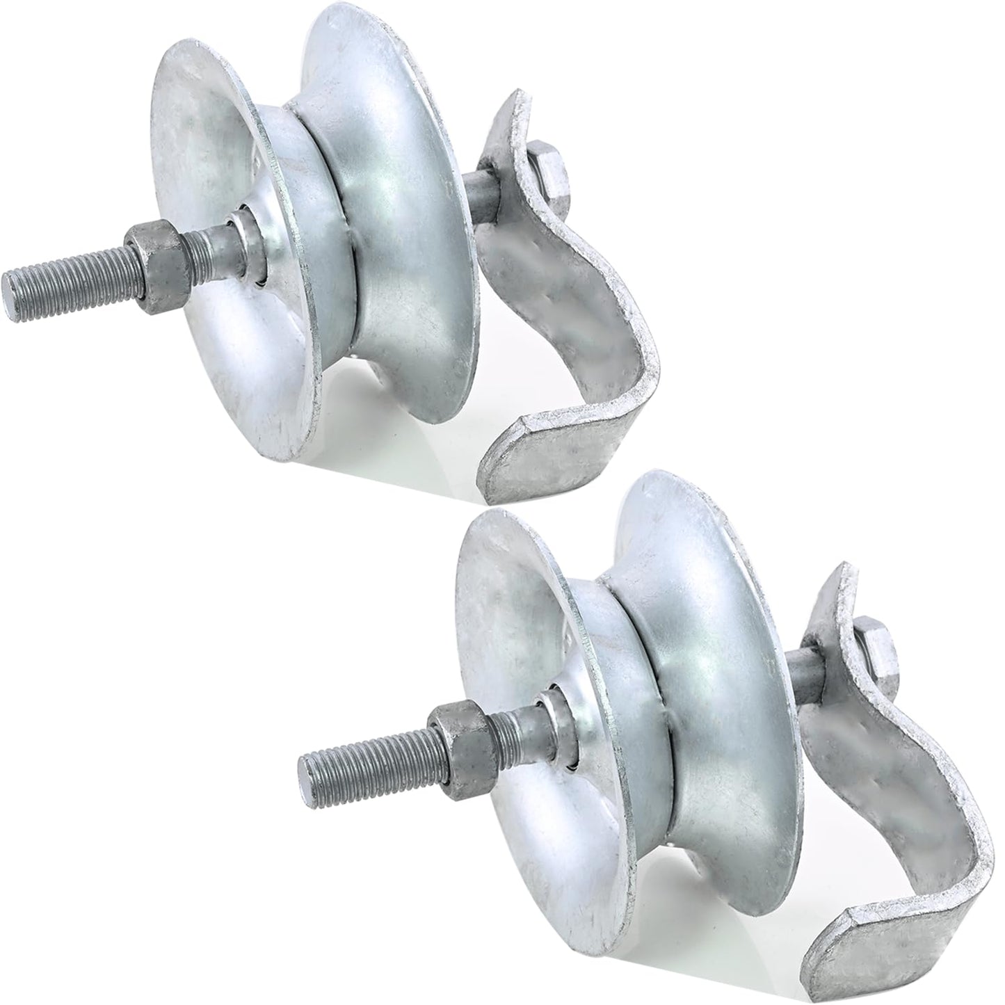 Sliding Gate Rollers 5" Steel Pipe Track Roller Galvanized for 1 5/8" Pipe Track (Pack of 2)