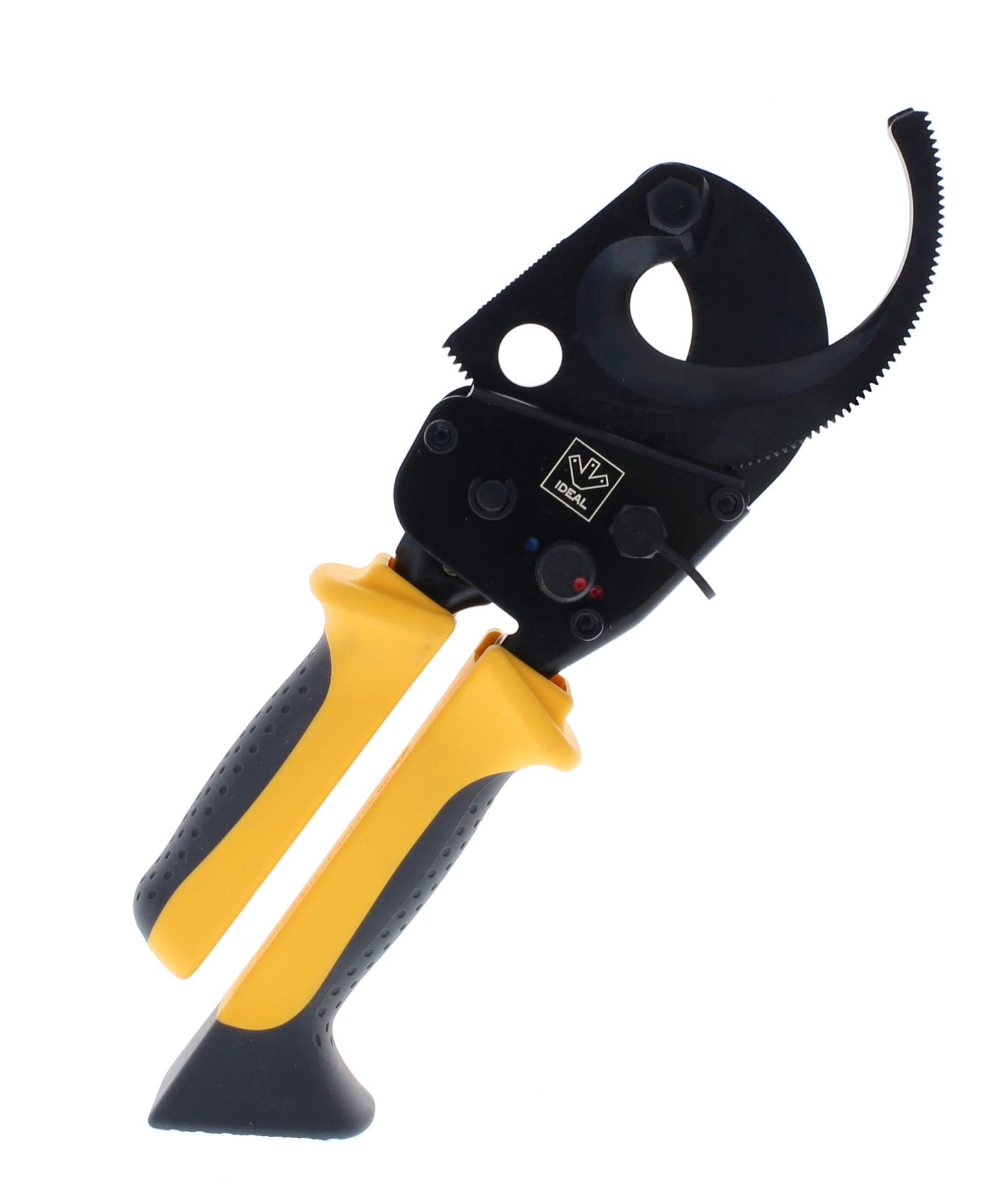 IDEAL Electrical 35-053 Ratcheting Cable Cutter 750 MCM, Wire Cutting Tool w/Steel Rounded Blade, Quick Release Handle