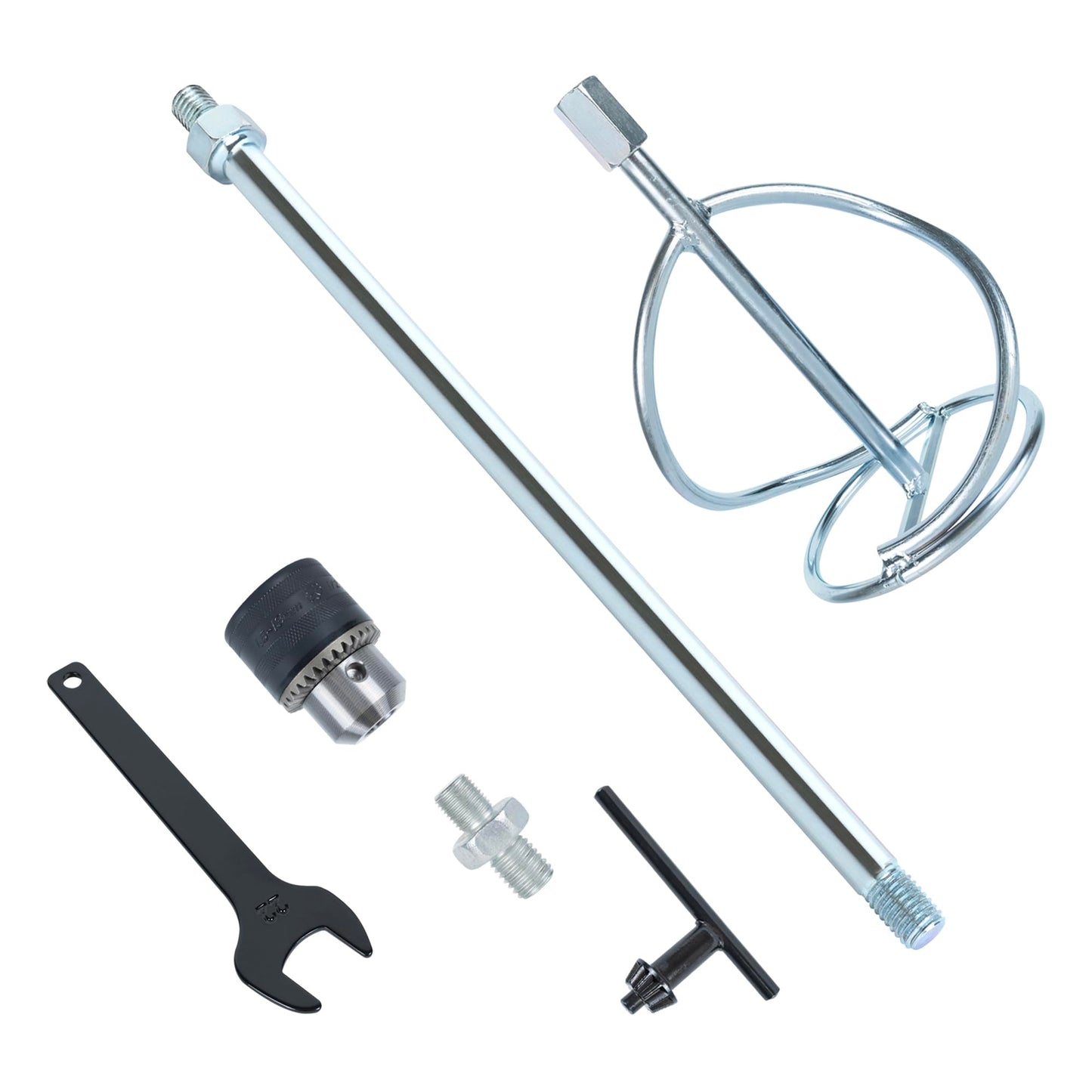 QEP 21700 120-Volt 2 Speed Power Mixer with Mixing Paddle for Thinset Grout and Mortar, Silver