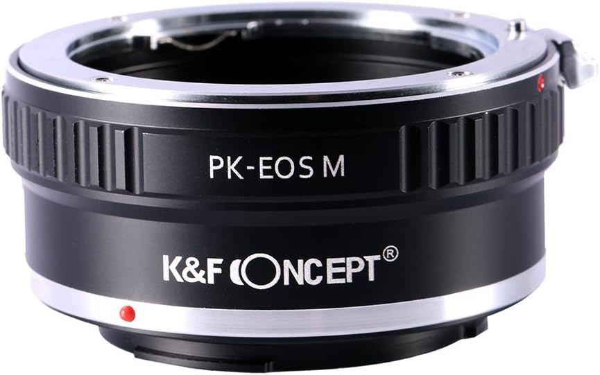 K&F CONCEPT M Mount Adapter for Canon EOS M Cameras - Compatible with Pentax K Lenses
