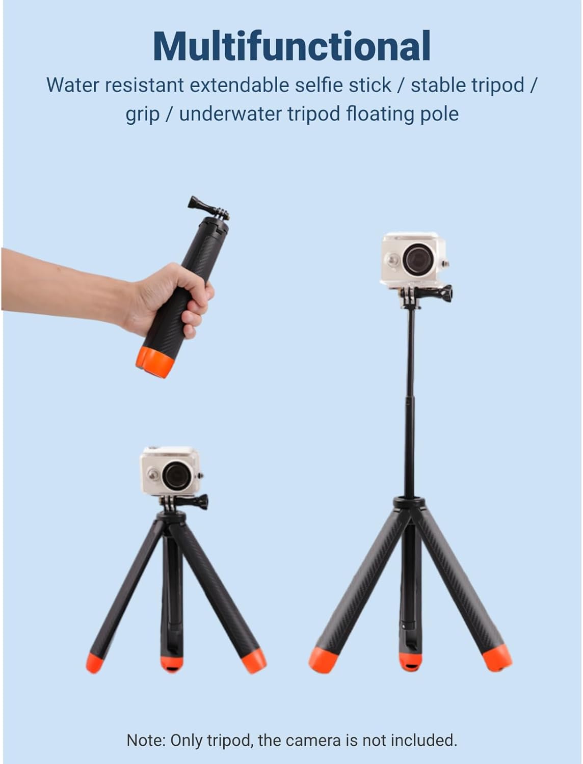 ciciglow 4 1 5 4/3, X4 X3, 2, in Floating Selfie Stick, Hand Grip Tripod for Action Pro for for Ace Pro Water Proof