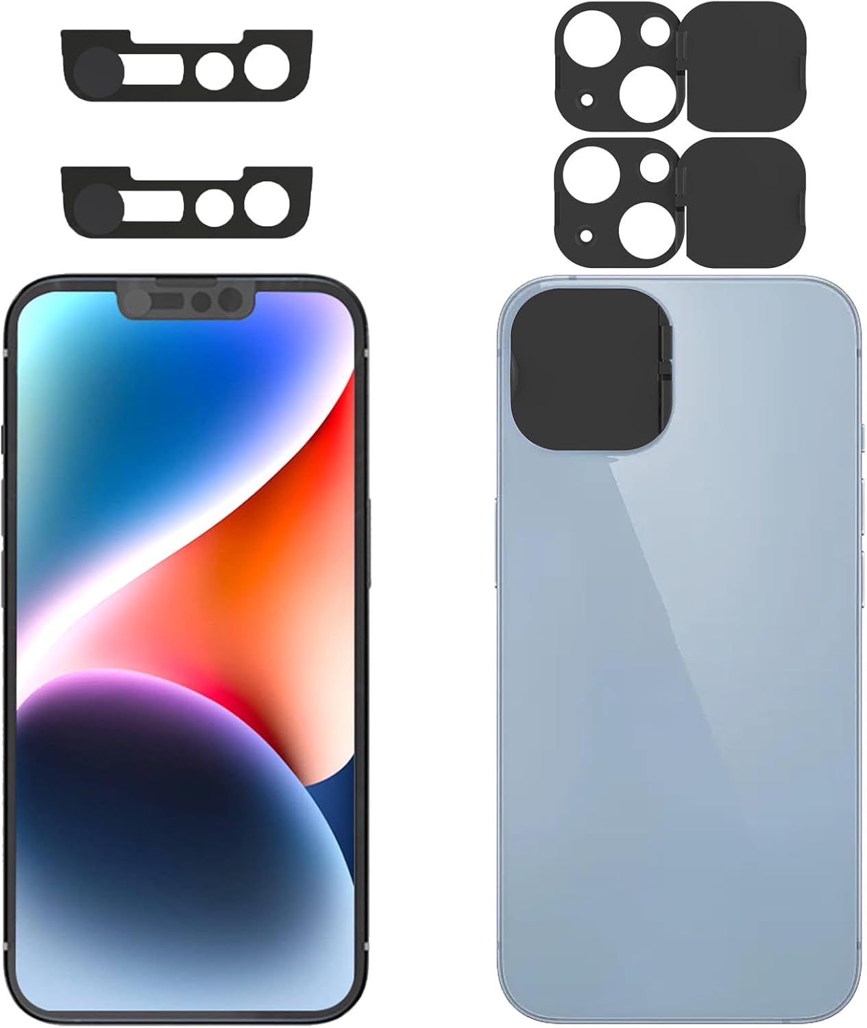 EYSOFT 14 14 Recognition2Pack Privacy Cover Compatible for iPhone /iPhone Plus Front Camera Cover,Protect Privacy