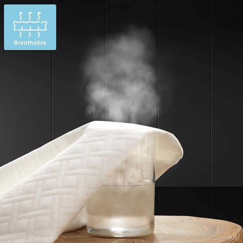 Cozymaker Waterproof Mattress Protector - Cooling Fitted Cover, Soft & Breathable, Fits 8-21" Deep Pocket