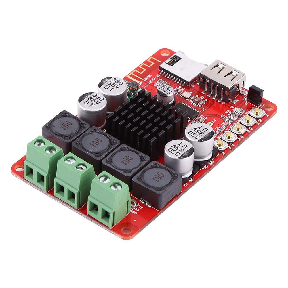 50W+50W 8-26V MP3 Audio Power Bluetooth Amplifier Board DC Portable Stereo Audio Receiver Amplifier TF Card Decoder