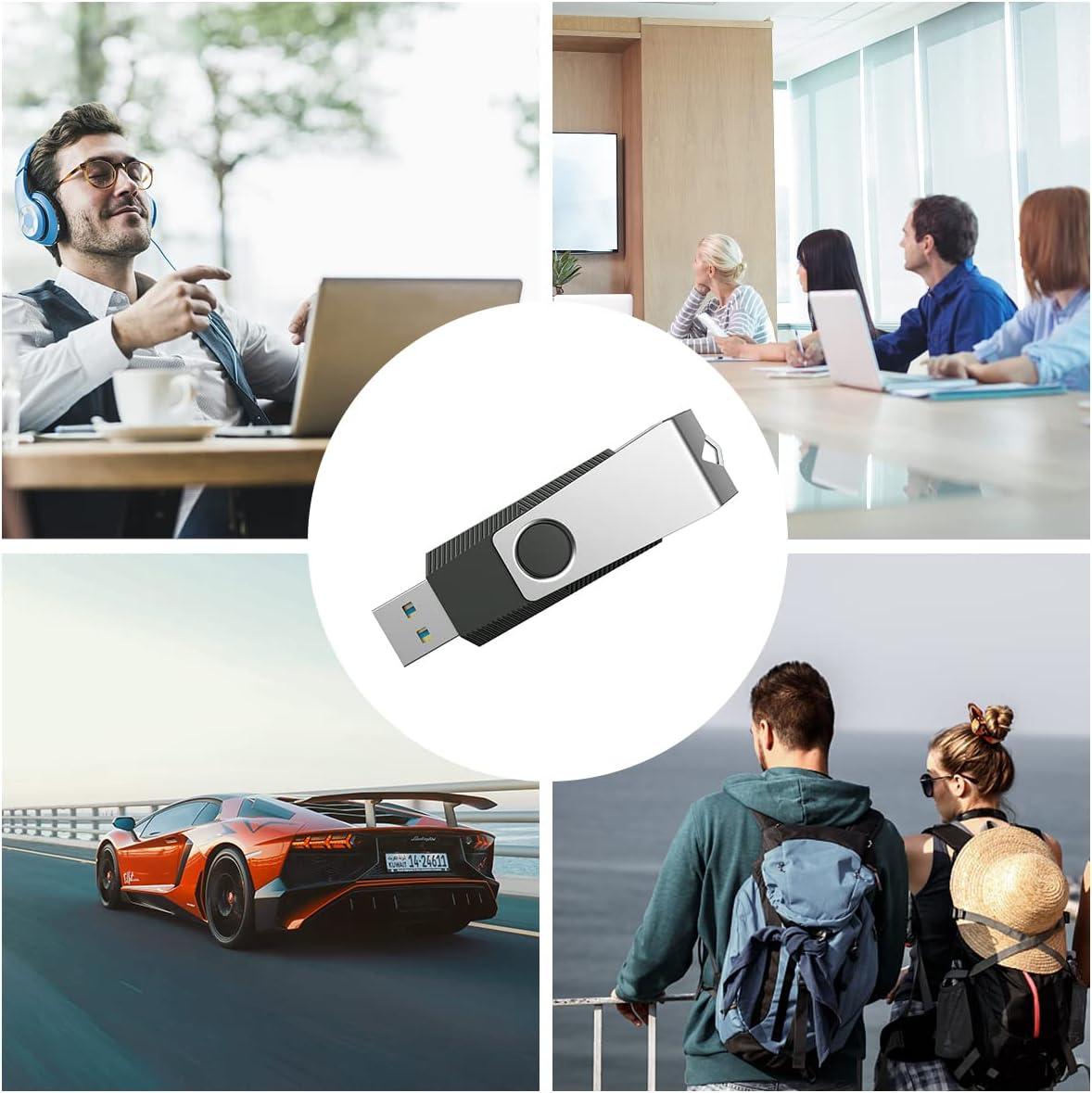 Aiibe 16GB 3.0 16GB USB Flash Drive Thumb Drive USB Memory Stick PenDrive - Black