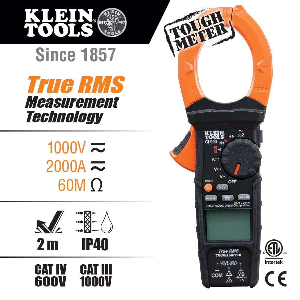Klein Tools Digital Clamp Meter (CL900) and Circuit Breaker Finder Kit with Voltage Tester Pen