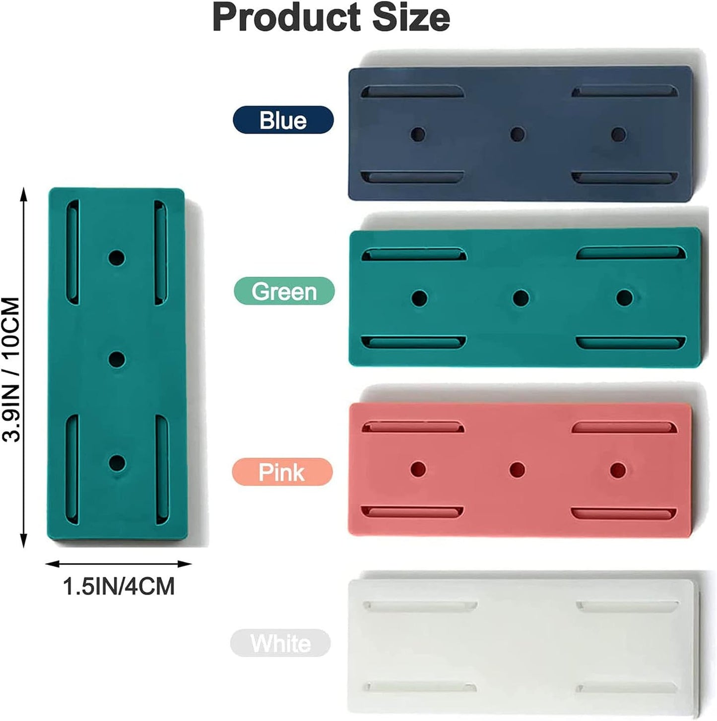 CHNLML 12PCS 8 Power Strip Holder, Adhesive Punch-Free Socket Holder, Self Adhesive Socket Desktop Fixer, Socket Holder