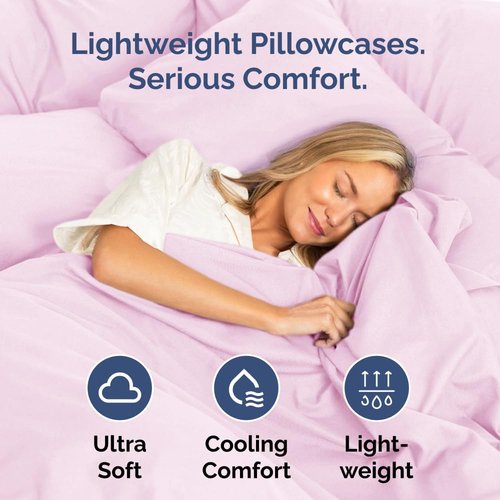 King Pillow Cases by [Brand Name] - Ultra Soft Hotel Quality Covers | Cozy, Wrinkle-Free & Fade Resistant - 4 Piece Set in Light Pink