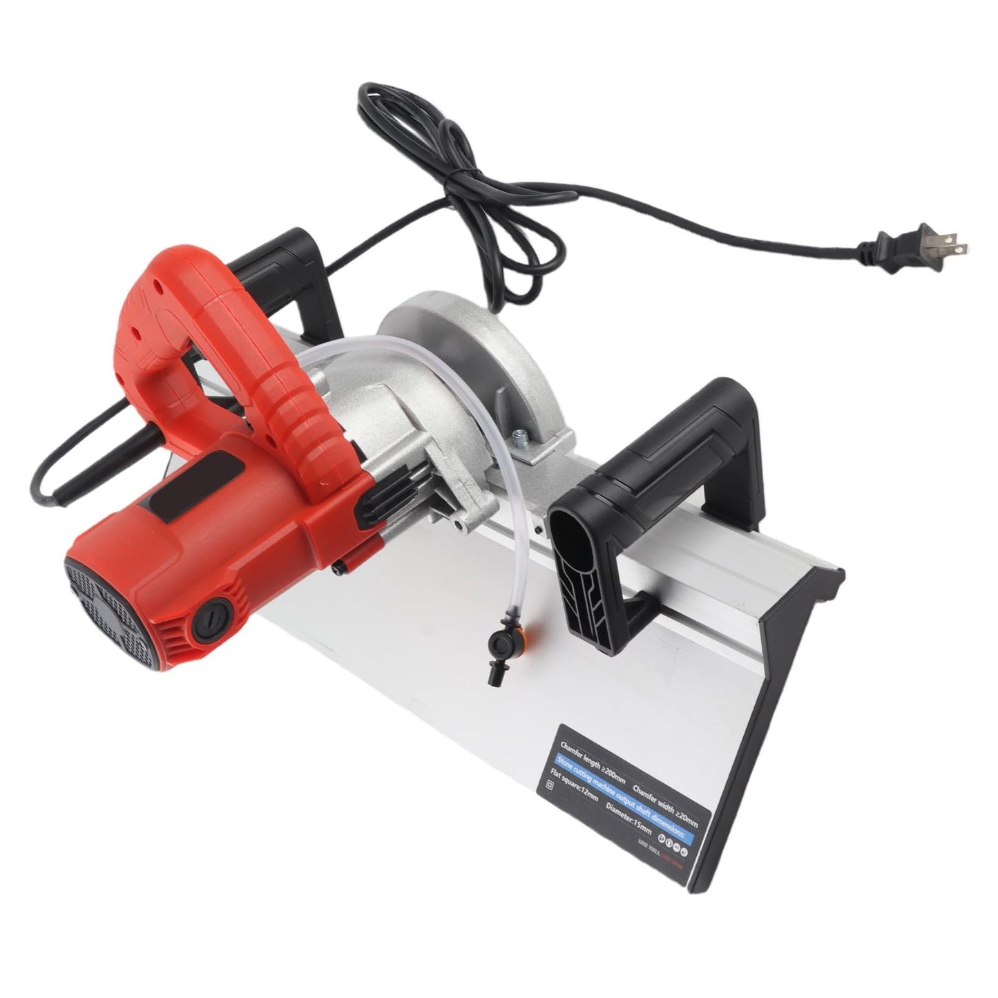 Electric Tile Bevel Cutter with Saw Cutter, 45 Degree 13000RPM 1200W High Strength Tile Chamfering Machine with 12V 2.2m Hose, Less Dust Design Ceramic Tile Chamferer