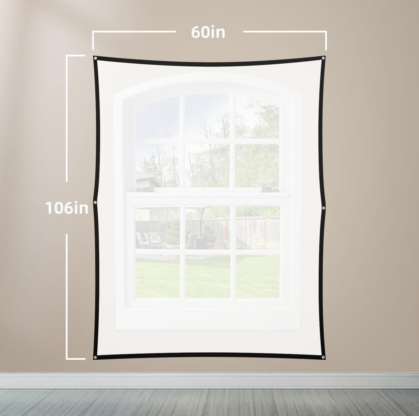 RODASS (120Inch) Holographic Rear Projection Screen: Foldable and Portable Anti Crease Indoor Projection Screen