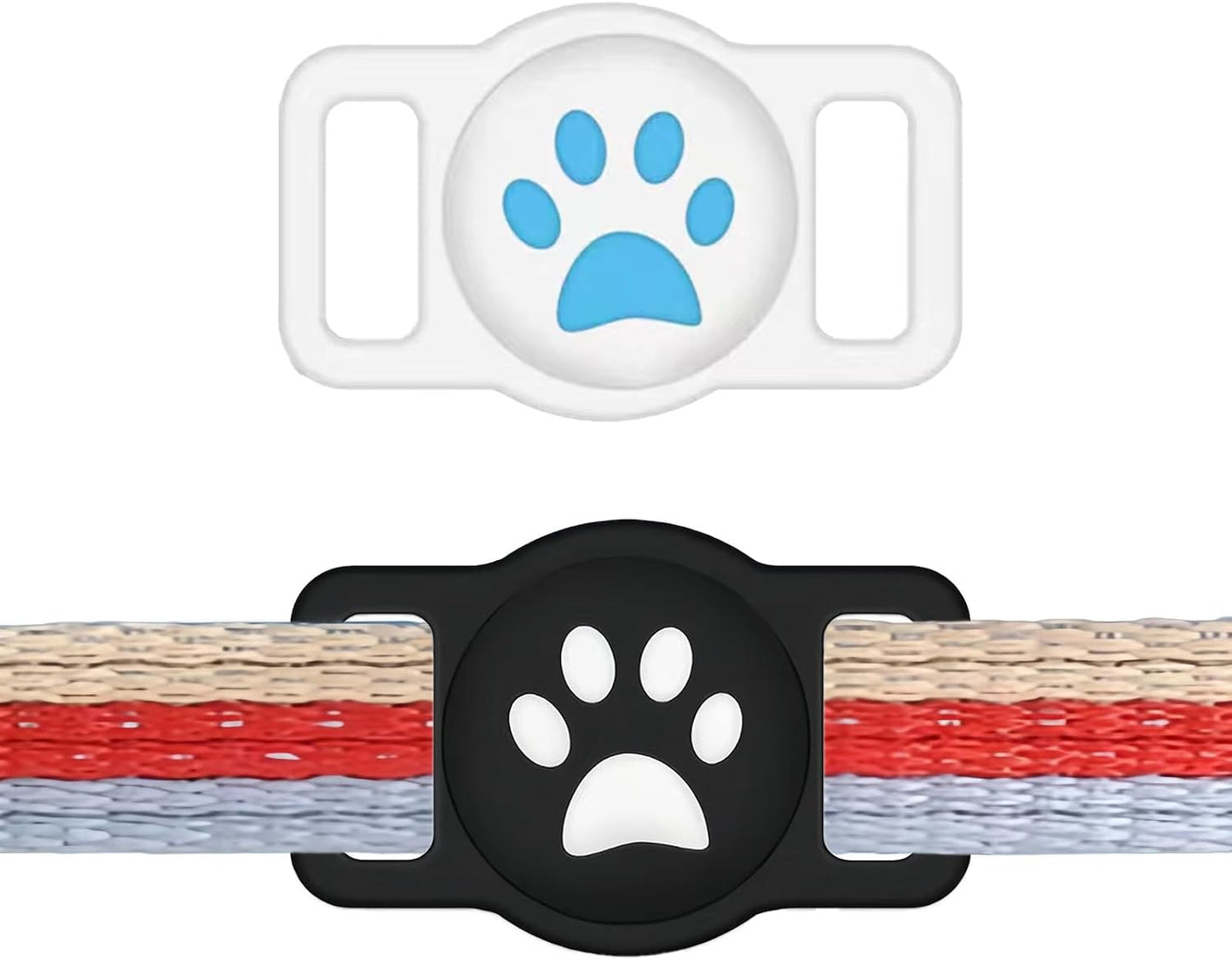TiLanmiy 2 Pack Silicone Dog Collar Holder, Waterproof Protective Case for GPS Tracker, Anti-Lost Tracking Accessories