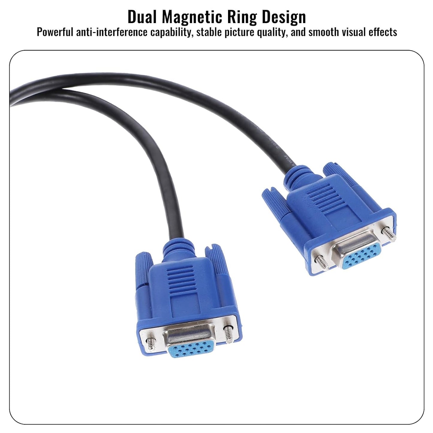 Xelsluthe 1 2 VGA Splitter Dual Monitor Cable Male to Female Adapter Converter VGA SVGA Video Y Cable Cord