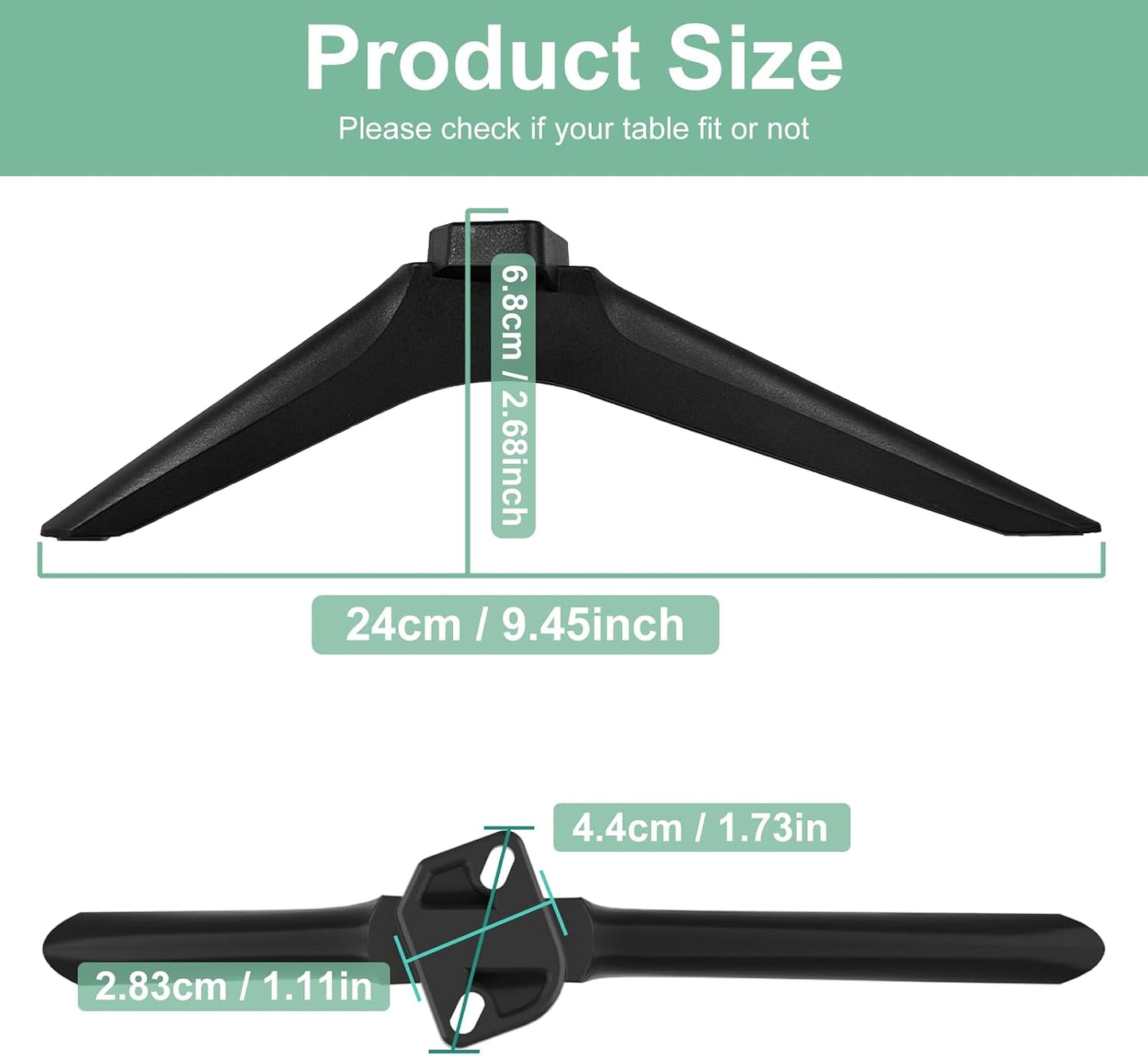 Maozhren 43C350LU 50C350LU 55C350KU 55C350LU, 43" 50" 55" Set, TV Legs for Toshiba TV Stand Replacement, Only