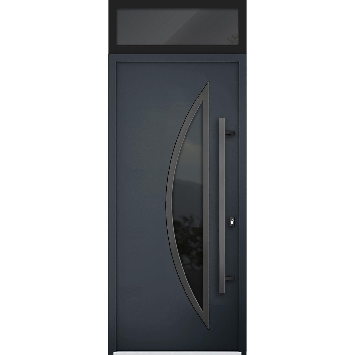 VDOMDOORS Deux 6501 | Black Enamel | Exterior Steel Single Front Door | Left-Hand inswing | Size: 36" x 96" | Prehung