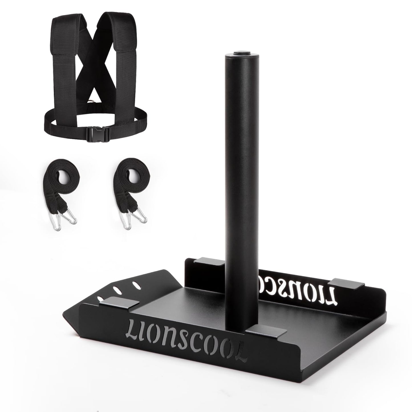 LIONSCOOL Weight Training Sled with Pulling Belt or Vest, for Speed and Strength Training (with Pulling Harness)