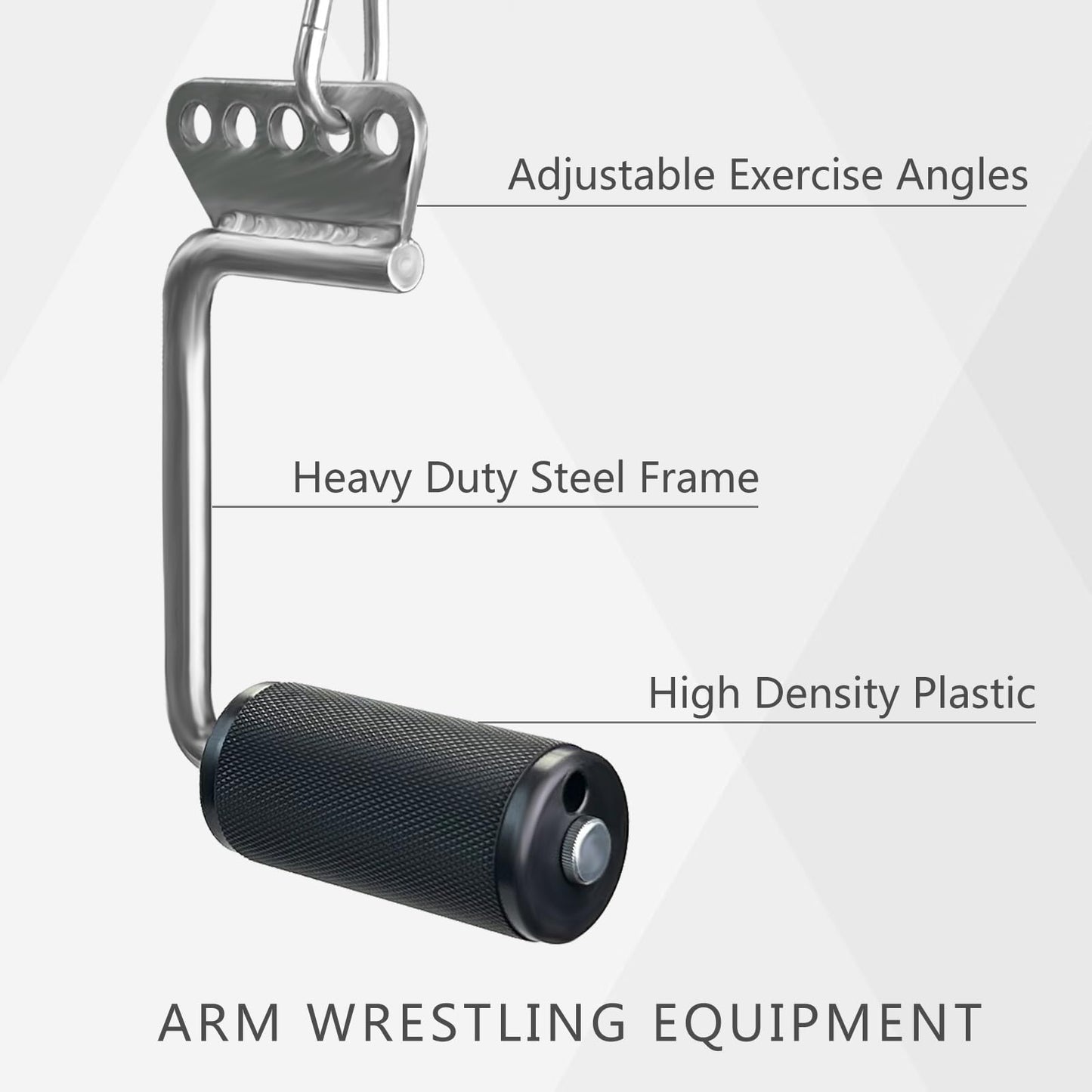 Upgraded LAT Pulldown Attachments Double D Handle,Armwrestling Handles,V Bar Cable Machine Attachments, Cable Attachments Gym Handles for Forearm, Wrist Strength Training (4 in 1 Grip)