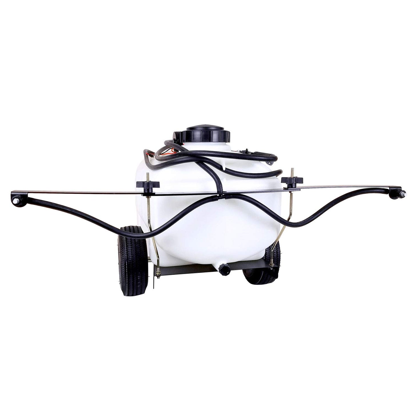 Brinly Self-Storing Tow Behind Lawn and Garden Sprayer with Collapsible Boom, 25-Gallon