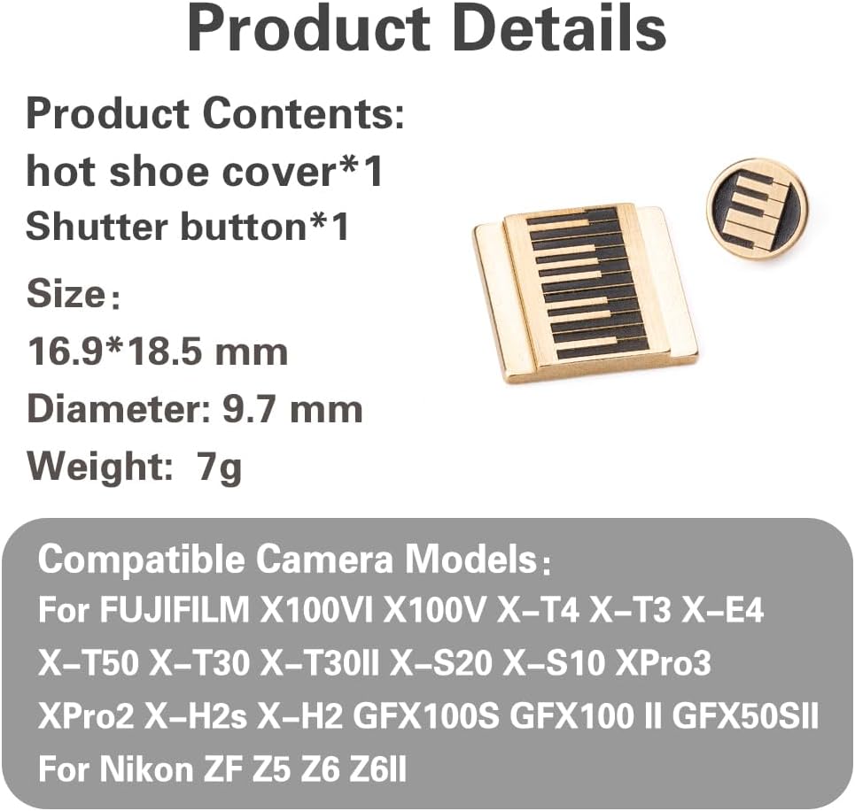 X100 X100S X-10 X20 X-E1 XT10 XT20 XE2S X100F X100VI Camera Shutter Button, Soft Shutter Button for Fuji-Film Nikon ZF