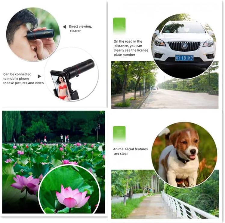 Chinshwehaw 2000X24 8000M/80000M Monocular Focus Optics Telescope onocular Power for Adults with Phone AdapterNight
