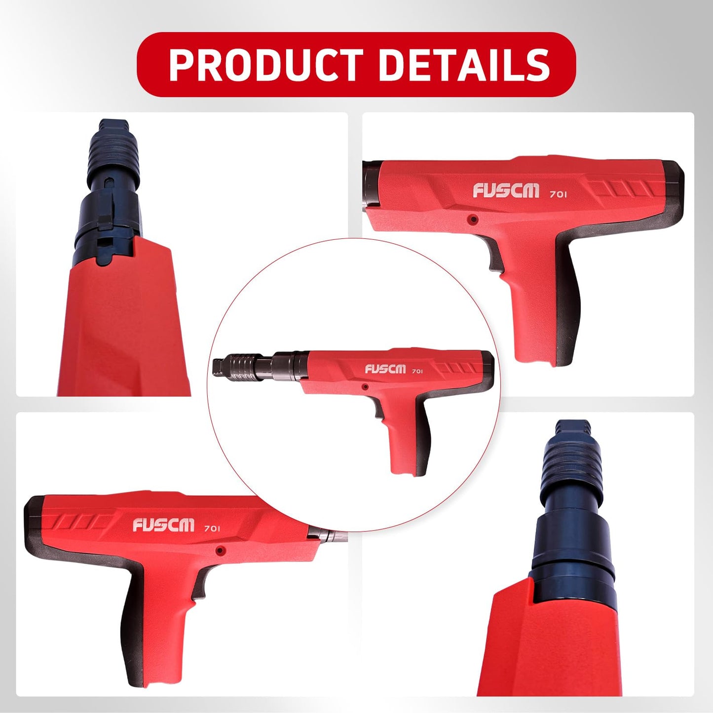 FVSCM Low Velocity Powder Actuated Tool FV-701, Semi-Automatic .27 cal with built in power indicator and Silencer