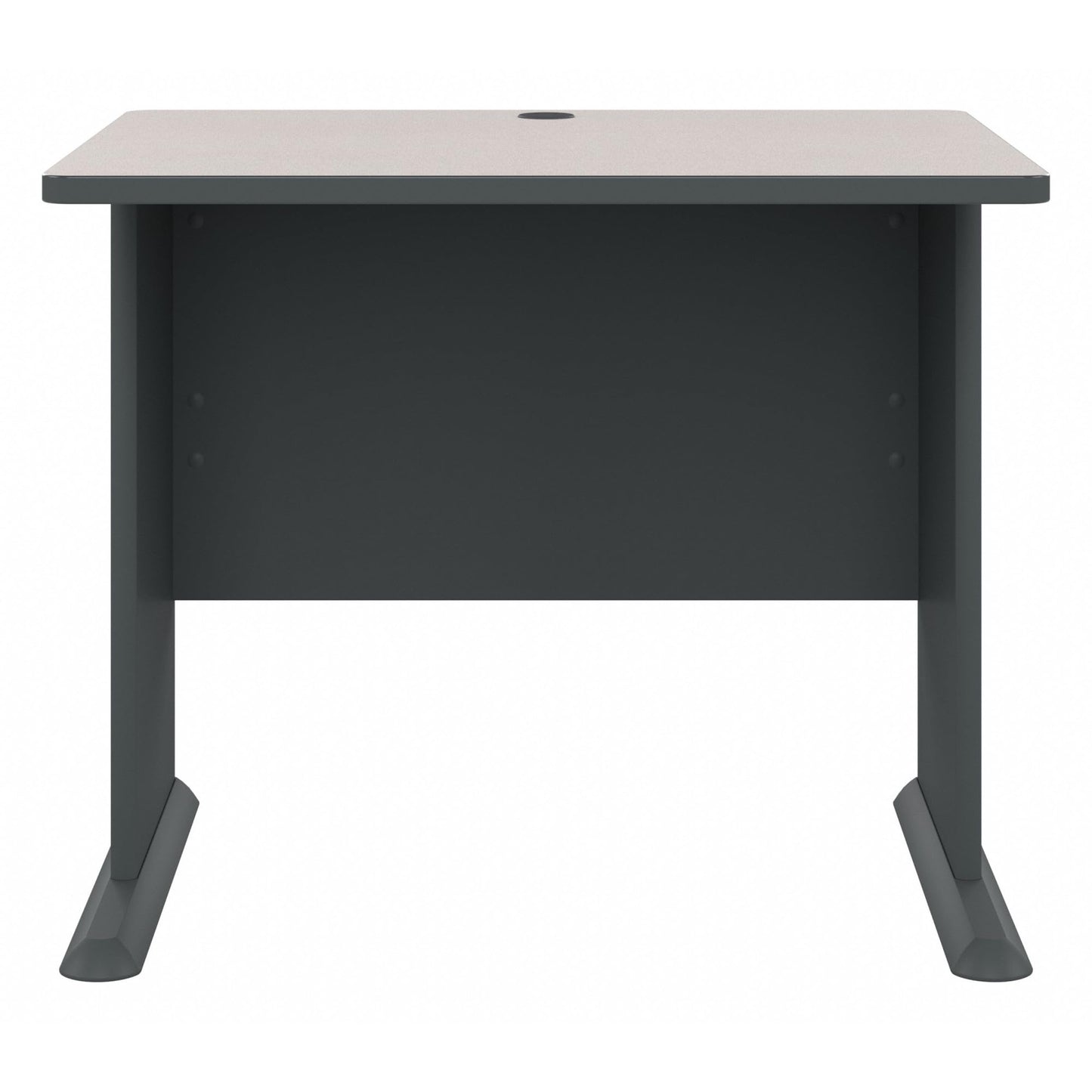Bush Business Furniture Series A 36W Small Desk in White Spectrum and Slate, Compact Computer Table for Home or Professional Office
