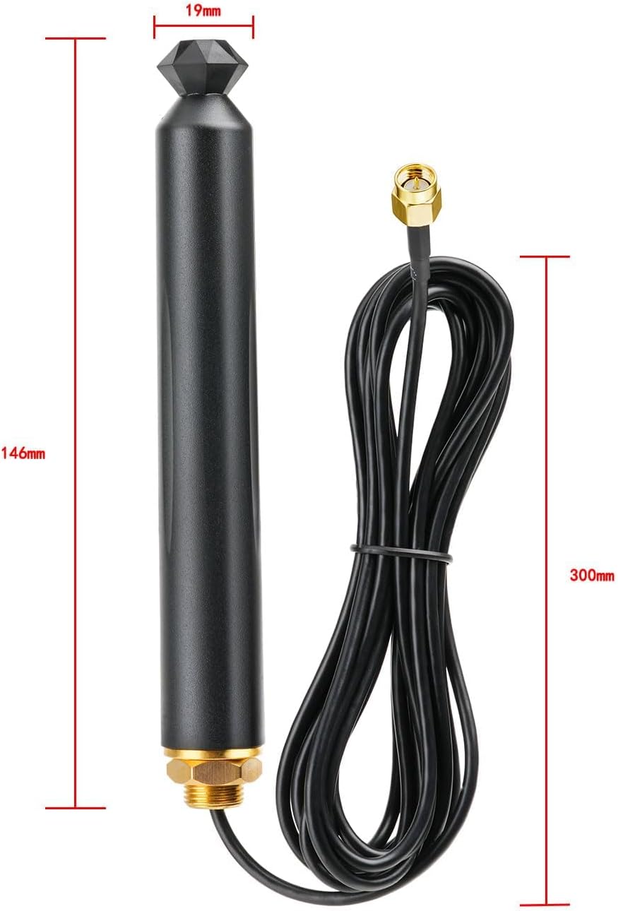 Superbat 10dBi 4G 10ft High Gain LTE Outdoor Antenna Waterproof Wall Mount Omni-Directional Cellular Antenna with SMA