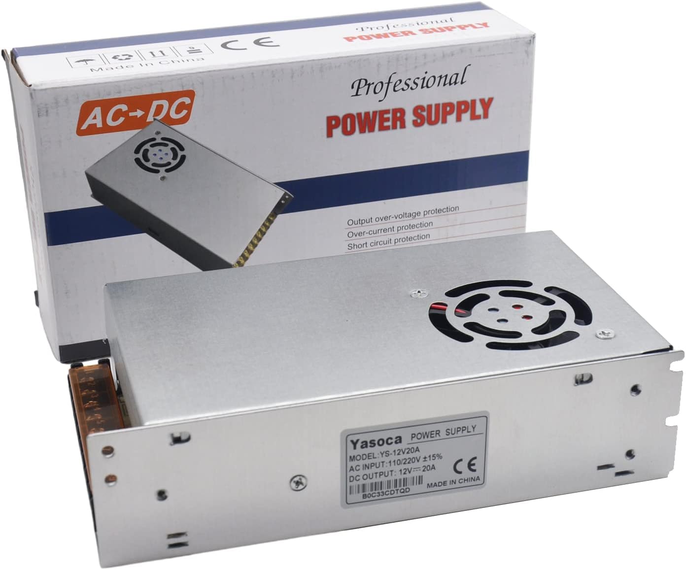 12v 20a 110-240V 12v20a 250W Power Supply,Universal Regulated Switching Transformer Adapter for LED Strip Lights,CCTV
