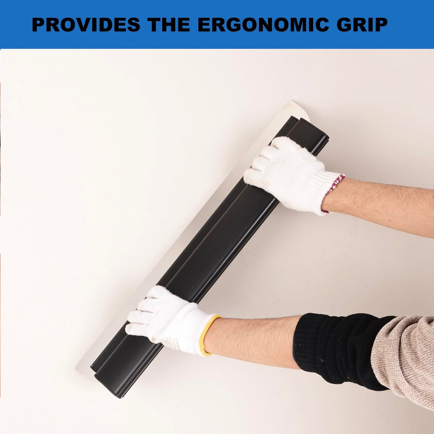 BXGTECH Drywall Tools Skimming Blade with Extension Handle - 10", 14", 24"& 32" 40" Blades with 2 Pack 0.3 mm Blades, Construction Tools End Caps, with Outer Box, Drywall Roller,Taping Knife