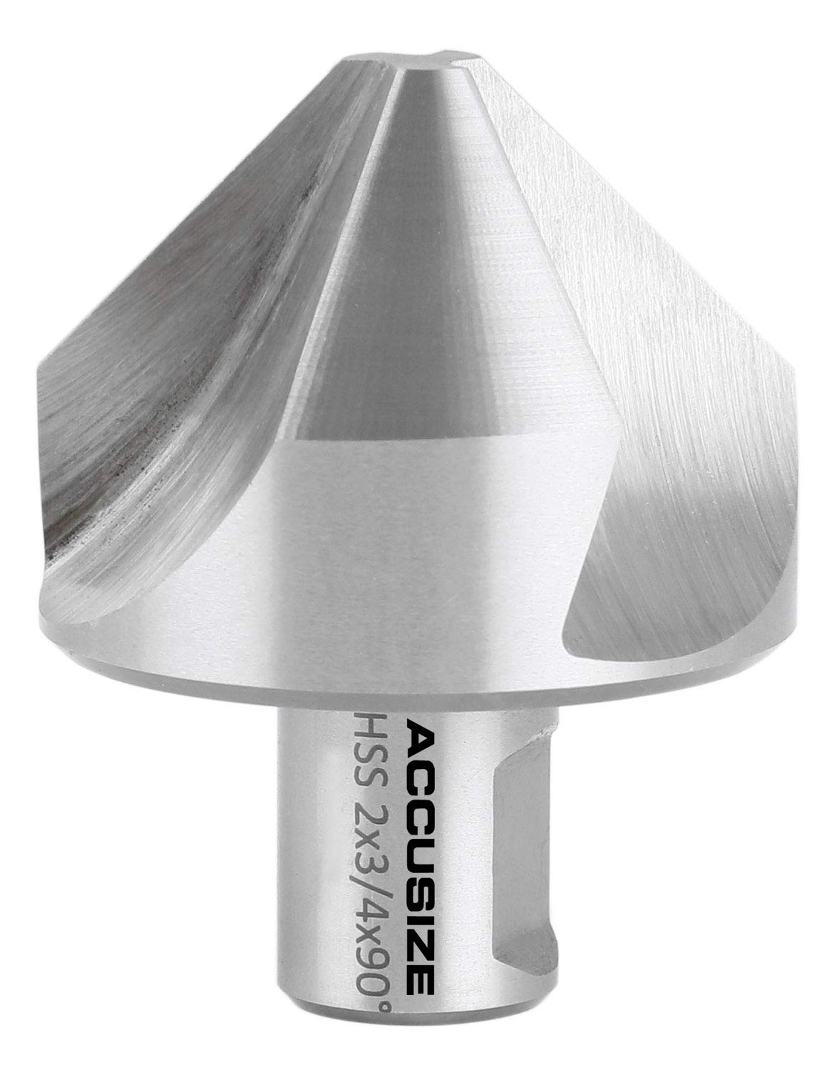 Accusize Industrial Tools 2'' Hss Countersink for Rota-Cutter, 3/4'' Weldon Shank for Magnetic Drilling Machines, 90 Deg, Ce00-0002