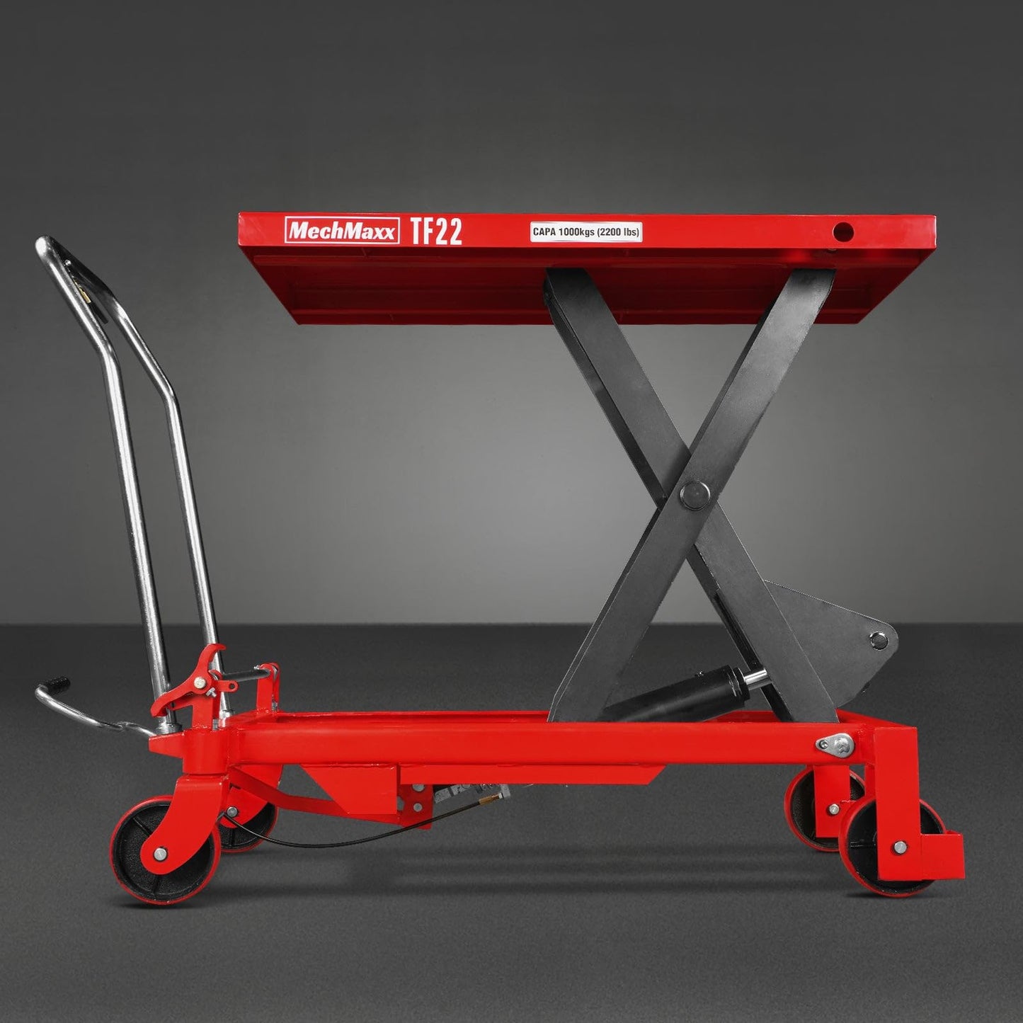 Mechmaxx Mobile Scissor Lift Table Cart 2200lb Capacity,Platform Size39.4" x 20.2",Height39.4,Model TF22