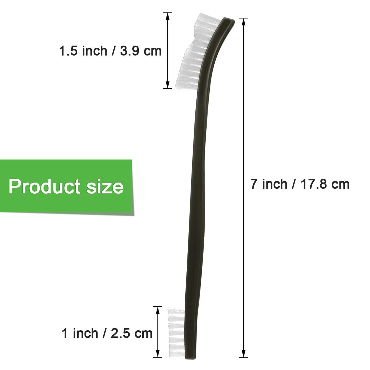 Boao 20 Packs Double-Ended Gun Cleaning Brushes 7 Inch Nylon All Purpose Cleaning Brush with Plastic Handle (White)