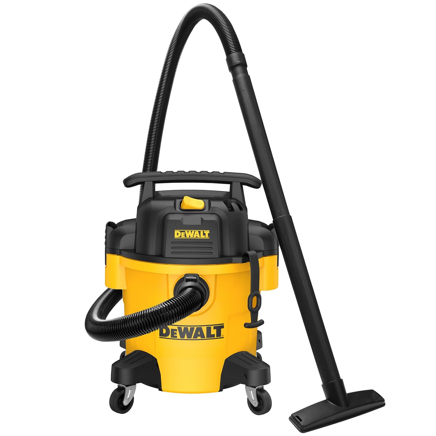 DEWALT 10 Gallon Poly Wet Dry Vacuum, 5.5 HP Shop Vacuum 120V 90 CFM for Jobsite, Work Shop, Comerical Area, Garage/Warehouse etc, 10 Ft Cord Model DXV10P
