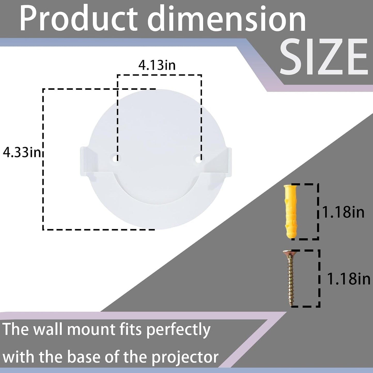 Tjfujie HY300 HY300 4K Mount,180 Pro Wall Mount Compatible with PRO Support Projector Ceiling Rotation Home Theater