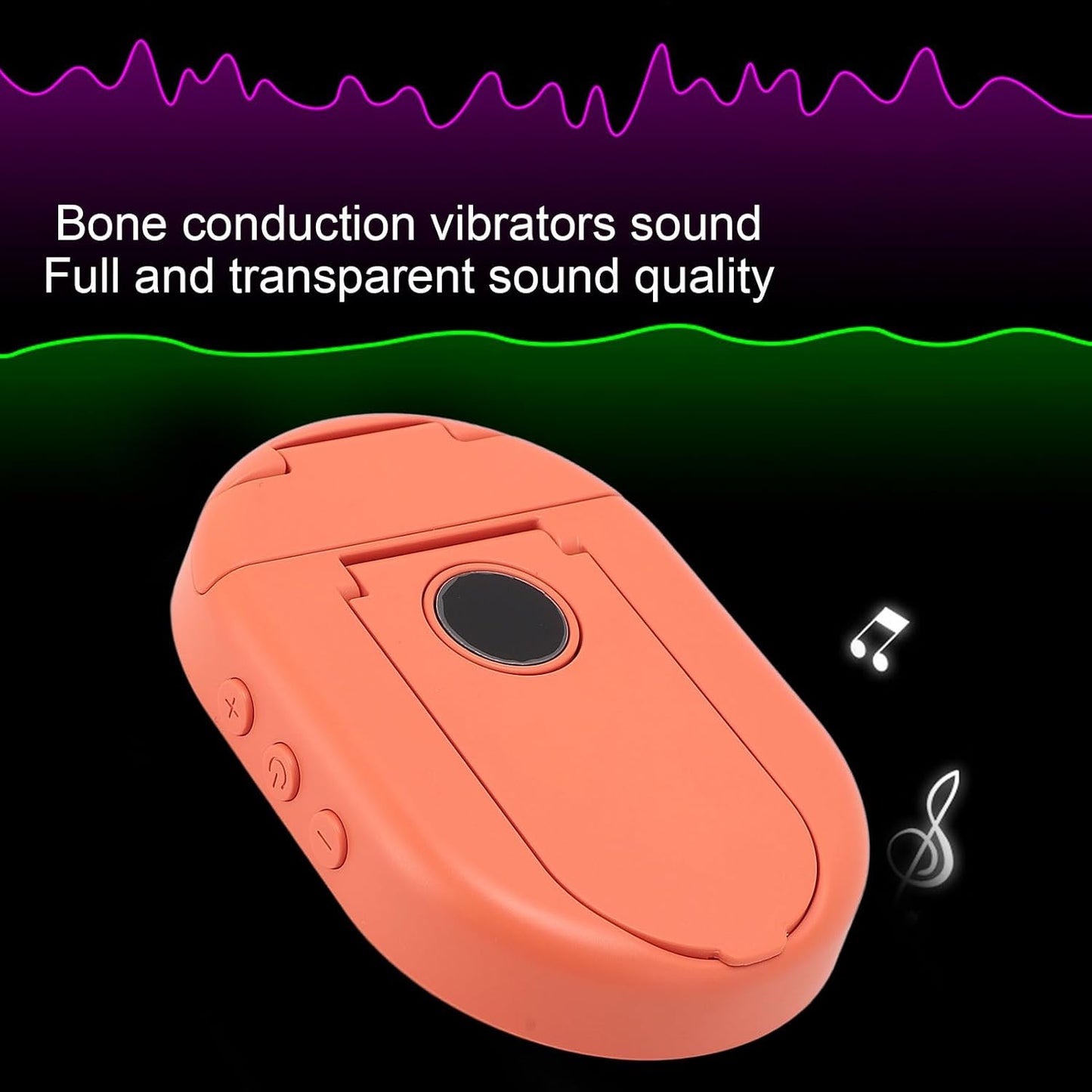generic Bone Conduction Sleep Speaker White Noise BT Playback Aid Music with Timed Shutdown Desktop Stand (Orange)