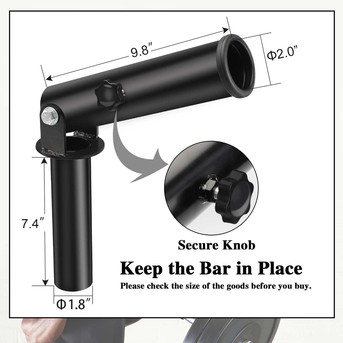 BRTGYM T Bar Row Landmine Attachment for 2" Olympic Bars, Heavy-Duty Steel, 360° Swivel, Workout Home Gym Equipment