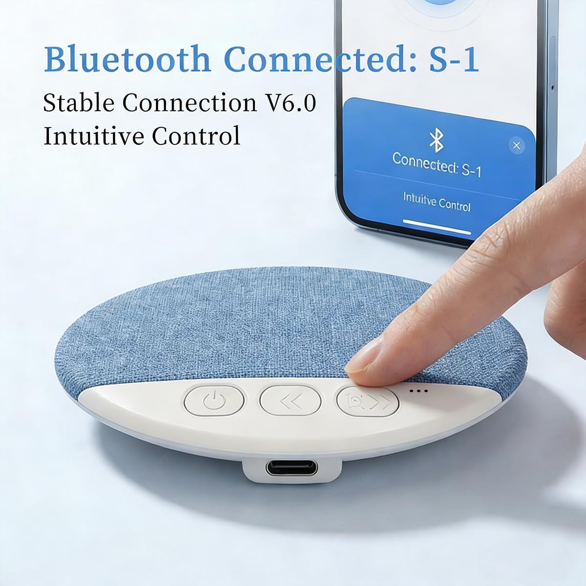 Generic Bluetooth Pillow Speaker for Sleeping, Under Pillow Speaker with White Noise & Timer, Private Sleep Aid