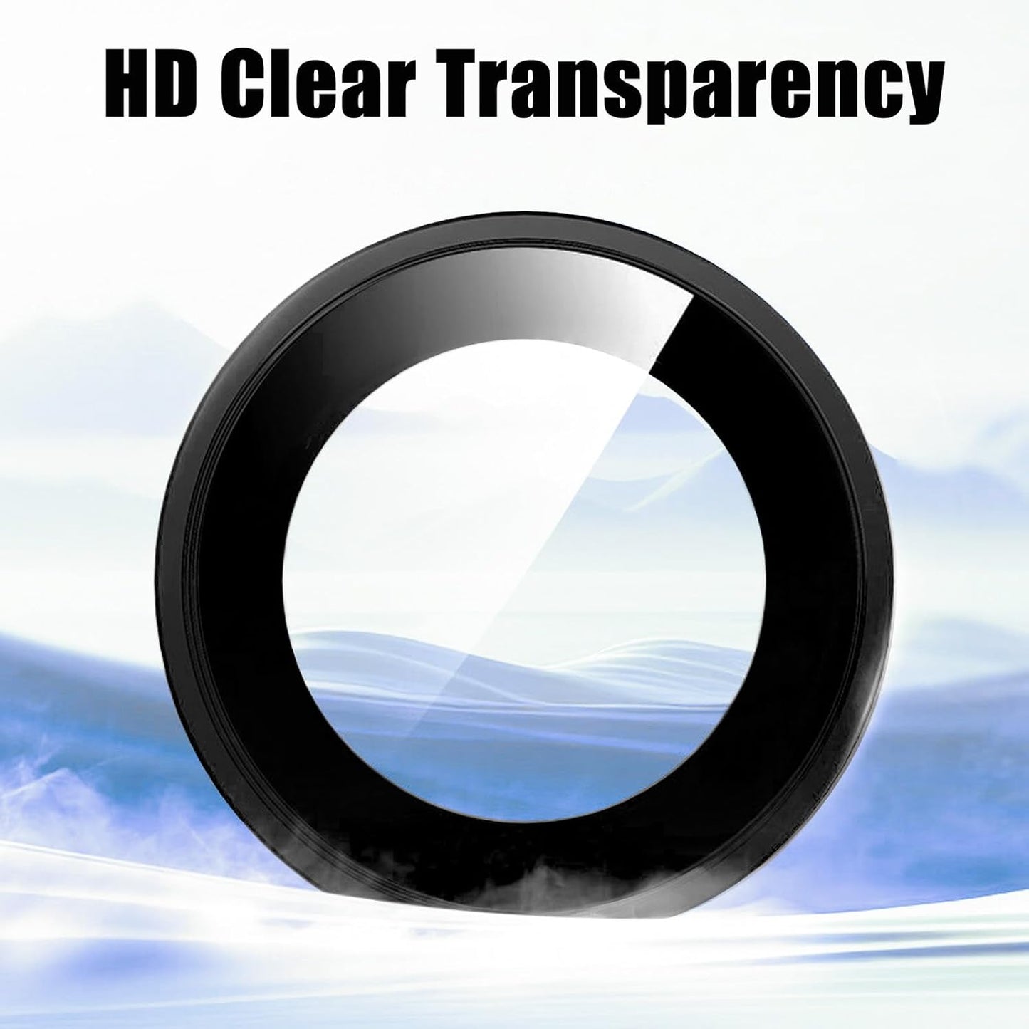 AFENGBOX 2 Pack 17 Air,9H 17Air Camera Lens Protector for iPhone Tempered Glass Scratch Resistant Metal Ring Camera
