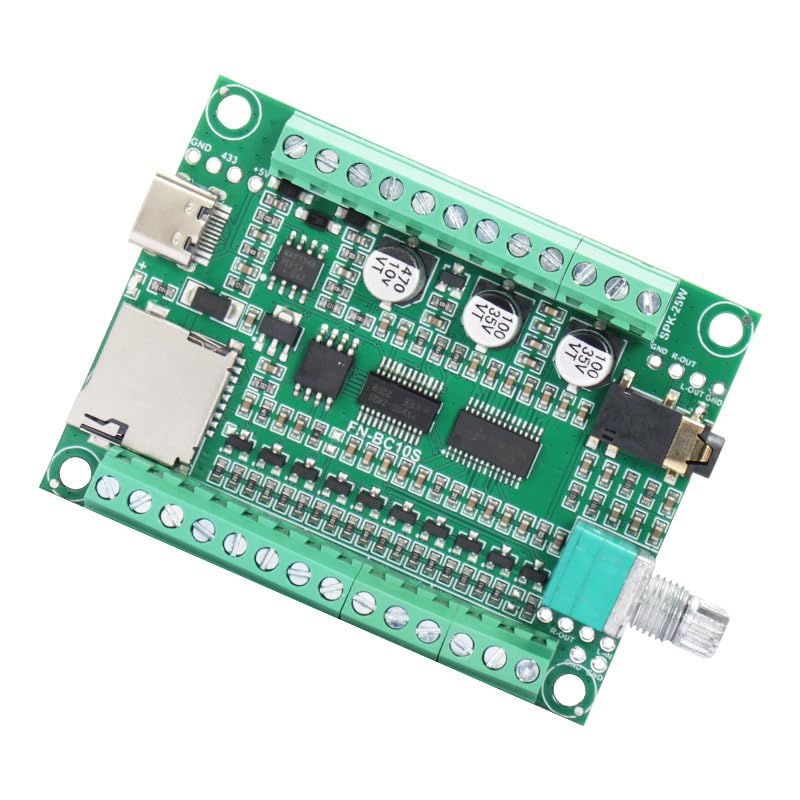 Electronics123 FN-BC10S-P MP3 25W*2 Player Sound Board with Stereo Amplifier (Positive Trigger)