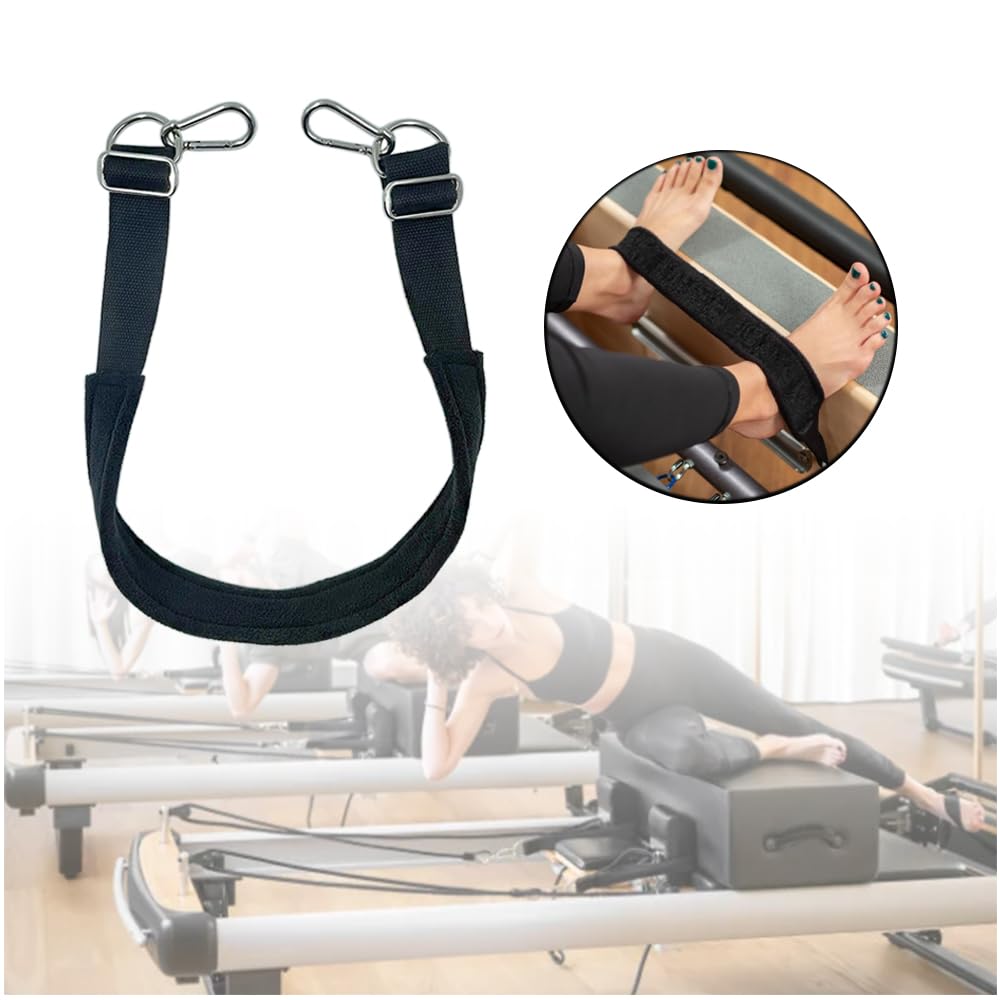 LOOEEL Pilates Equipment Hook and Tie Straps,Equipoise Body Cotton Straps,Suitable for Pilates Core Bed Accessories,Balance Training -Thickened Material 27.6 in.