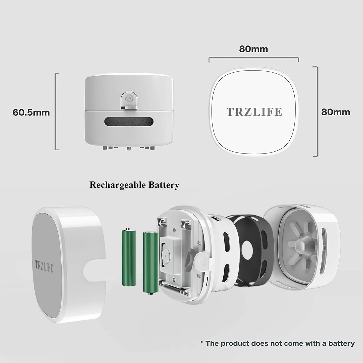 2 Countertop, TRZLIFE Mini Desk Vacuum, AA Battery Powered Must-Have Office Accessory for Crumbs and Tiny Debris from